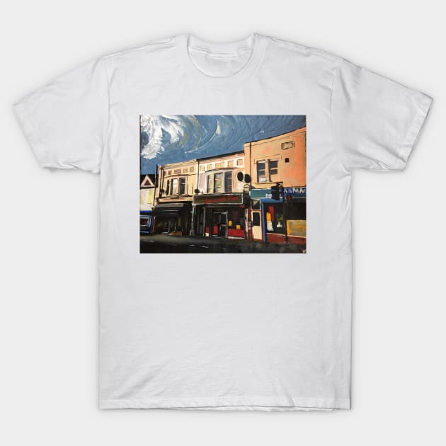 Walthamstow, Row of Shops, London T-Shirt by golan22may